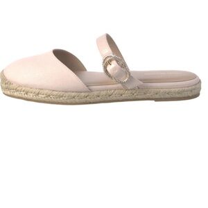Stuart Weitzman Women's Cream Mules with Gold Accent